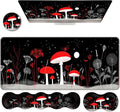 Ergonomic Keyboard Wrist Rest &amp Mouse Pad Wrist Rest SetXL Gaming Desk Mat 31.5x 11.8Non-Slip BaseMemory FoamEasy Typing Pain Relief for Office &amp HomeMagic Mushroom Garden