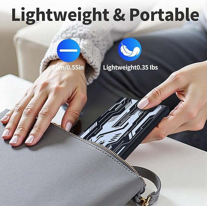 Plicnla Portable External Hard Drive 500GBUSB 3.0 USB-C Storage Expansion for PC Mac Desktop Laptop PS4/5 Xbox One X/S Xbox 360 (Cyberpunk)