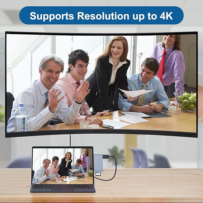 USB 3.0 Surface Pro 6/Pro 5/Pro 4 USB Hub Docking Station 4K HDMI Hub Adapter SD &amp TF/Micro SD Memory Card Reader 4K@30Hz HDMI Port Converter Accessories for Surface Pro 6/5/4