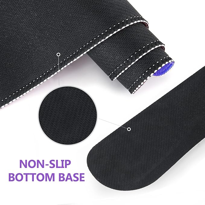DINKY Keyboard Mouse Pad Set Large Gaming Mousepad + Memory Foam Ergonomic Keyboard Wrist Rest Support Easy Typing Pain Relief 4Pcs (35.4 x 15.7) Extended Desk Mat-Modern Purple Marble