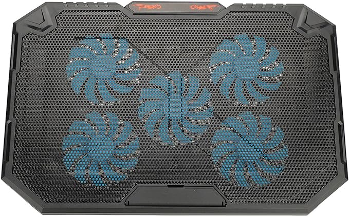 Laptop Cooling Pad with 5 Fans Height Cooler Stand for 13 17 Inch Notebooks RGB Lighting Gaming Laptop Cooler with USB Cable Ergonomic for Overheat Prevention