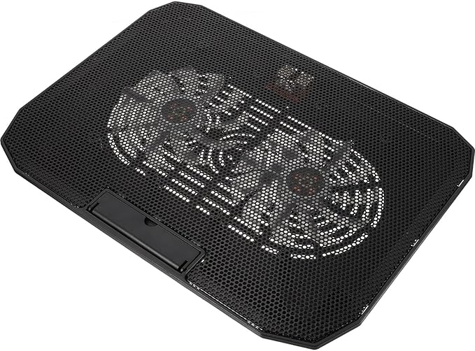 DOITOOL Laptop Cooling Pad Silent Cooling Fan Stand with Enlarged Base for Heat Dissipation Black Desktop Laptop Rack Suitable for Office and Home Use