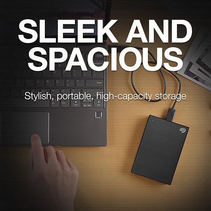 Seagate 5000GB One Touch 5TB External HHD Drive with Rescue Data Recovery Services Black (STKC5000400)