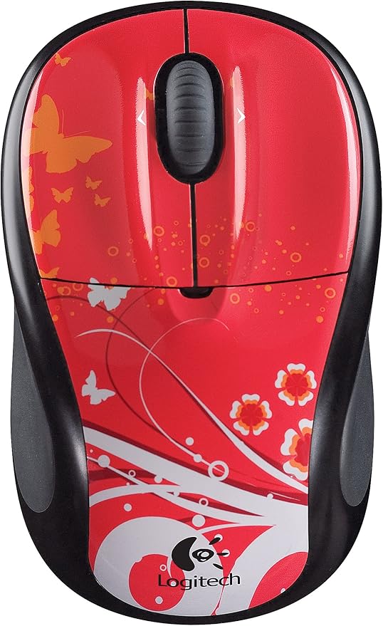 Logitech V220 Cordless Optical Mouse for Notebooks (Blush Butterfly)