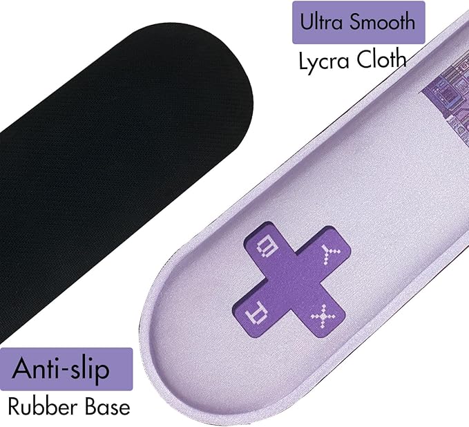 4-in-1 Large Gaming Mouse Pad Keyboard Wrist Rest Pad &amp Wrist Support Mousepad SetPastel Game Over Mousepad Cute Extended Desk Pad Waterproof Desk Mat for Home Office Study Game-Purple