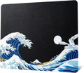 XVX Glass Mouse Pad for Gaming Black Coral Sea Hard Gaming Mousepad Professional Large Mouse Mat 410mm*310mm Special Glass Surface with Improved Precision and Speed