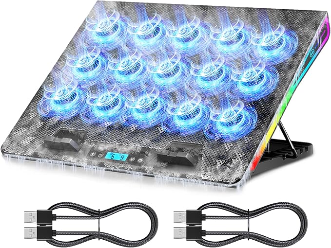 AICHESON Gaming Laptop Cooling Pad and 2 USB A to A Cable Set