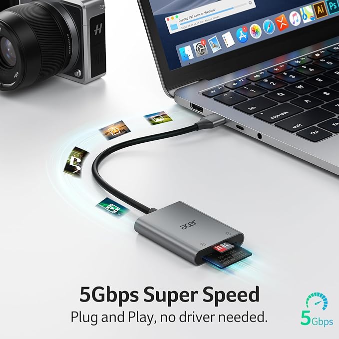 5 in 1 USB C Hub Bundle with 2 in 1 USB SD Card Reader