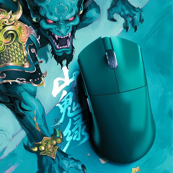 Darmoshark M3V2 8K Wireless Gaming MouseTri-Mode 2.4G/USB-C/Bluetooth Mouse Up to 26000DpiPAW3395 Optical Sensor Lightweight 58g5 programmable ButtonComputer Mouse for LaptopPCWindowsMac(Green)