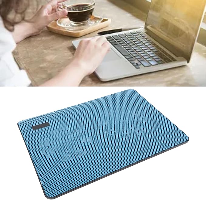 Drfeify Laptop Cooling Pad Dual High Performance Fans 15dB Ultra Quiet Ergonomic Adjustable Stand with Noise Free Cooling for Laptops Within 17 Inches