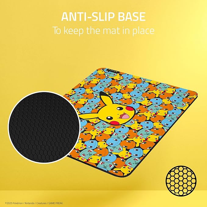 Razer Gigantus V2 Soft Gaming Mouse Pad (Medium): Textured Micro-Weave Cloth Surface - Thick High-Density Rubber Foam - Non Slip Base - Pokémon Edition
