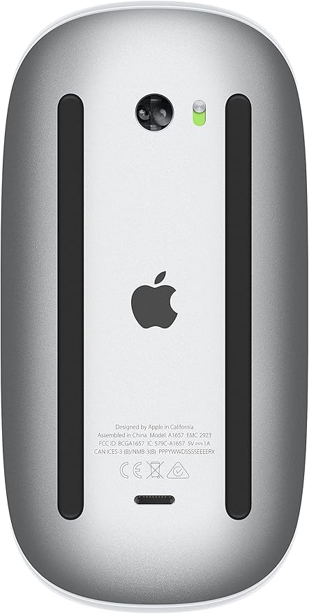 Apple Magic Mouse: Wireless Bluetooth Rechargeable. Works with Mac or iPad Multi-Touch Surface - White