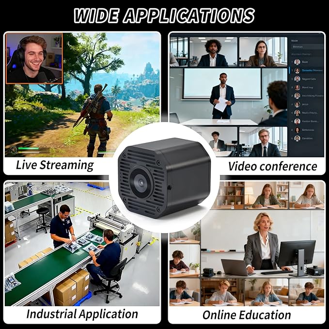 MOKOSE 4K USB WebcamUltra HD 1/1.56 Sensor 50 MP Resolution up to 8160x6120 USB-CAuto Focus and Low Light PerformanceWeb Camera for Streaming Conferencing Calling