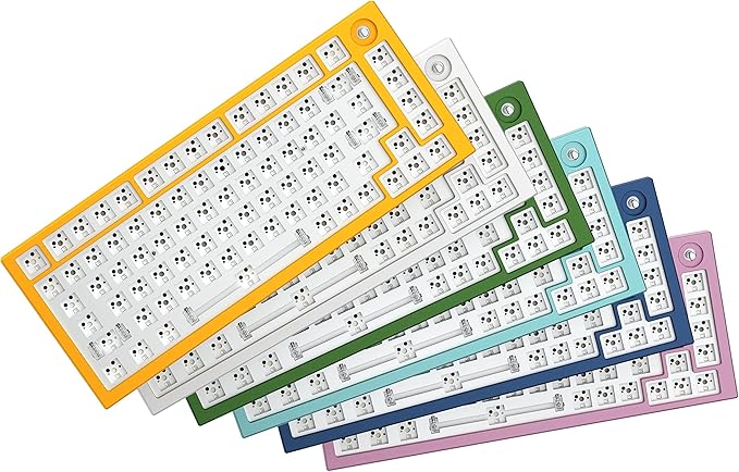 Top Frame for GMMK PRO - 75% Keyboard with Knob - Glorious Gaming - Aluminum Mounting Frame for Custom Mechanical Keyboard for PC Gaming and Programming (E-White)