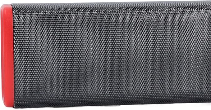 Yoidesu RGB Desktop Soundbar Bluetooth Computer Speaker with Dynamic Lighting Audio Light Sync Display 4Ω 5W for Home Gathering Outdoor Picnic (Red)