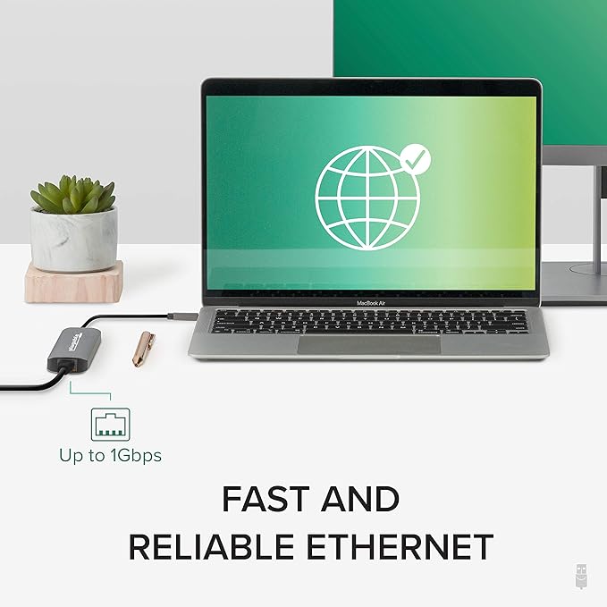 Plugable 7-in-1 USB C Hub Multiport Adapter with Ethernet Driverless Compatibility with Mac Windows iPhone 15 Chromebook USB4 Thunderbolt 100W Charging Ethernet 4K60Hz HDMI 2X USB SD/microSD