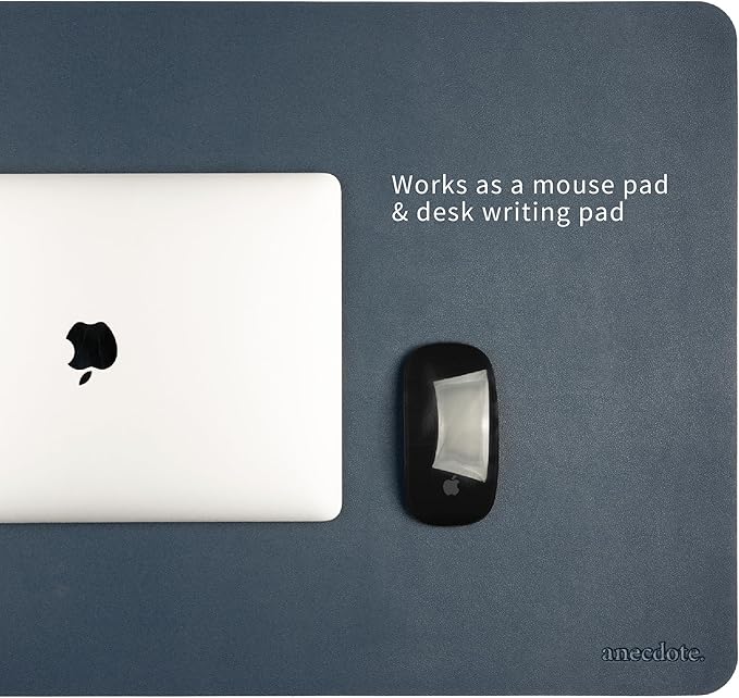 ANECDOTE Vegan Leather Desk Pad - 31.5x17 Desk Mat for Your Office. This Quality Large Mouse Pad has Chic Elegance Professional Look &amp Satisfying Touch - The Perfect Leather Mouse Pad for You!