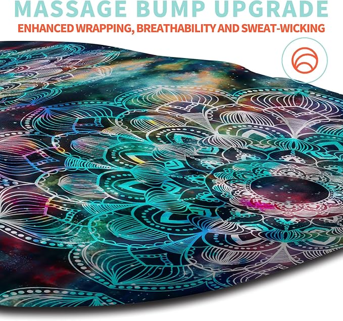 Ergonomic Mouse Pad Wrist Support with Memory Foam Massage Bulge Carpal Tunnel Pain Relief Mousepad Wrist Rest for Mouse(12x8 inch Mandala)