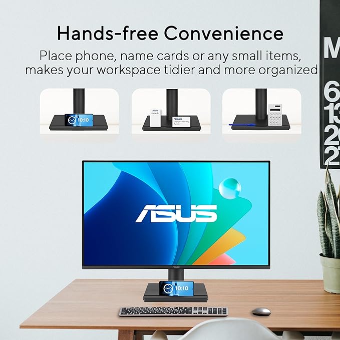 ASUS EyeCare VA249HG 24 Full HD Monitor Frameless Flicker-Free Blue Light Filter Adaptive-Sync 120Hz MPRT 1ms 16:9 IPS Panel 1920x1080 Vesa 100x100 HDMI D-Sub