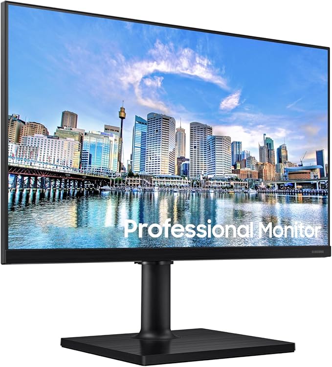 SAMSUNG FT45 Series 24-Inch FHD 1080p Computer Monitor 75Hz IPS Panel HDMI DisplayPort USB Hub Height Adjustable Stand 3 Yr WRNTY (LF24T454FQNXGO)Black