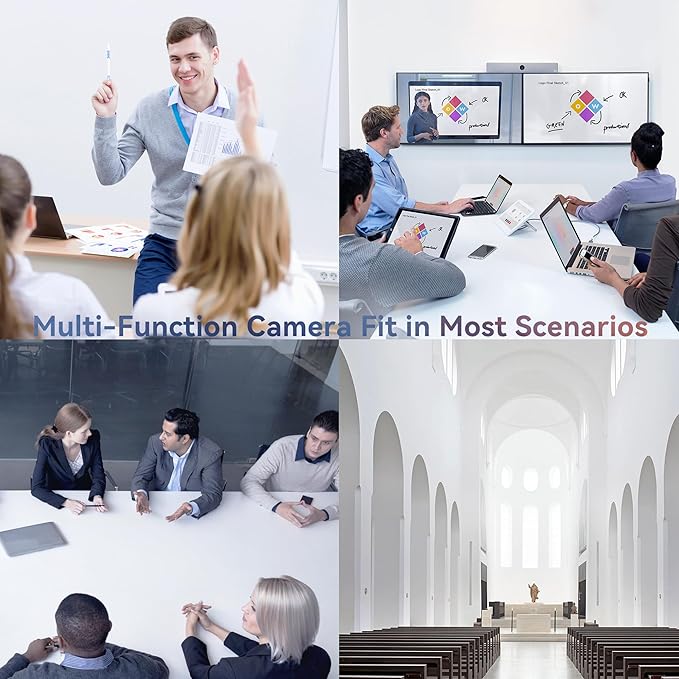Tenveo Conference Room Video Camera System Bundle 11X Optical Zoom FHD 1080P 60FPS USB3.0/HDMI PTZ Camera and Bluetooth Wireless Conference Speakerphone Set for Conference Church Services