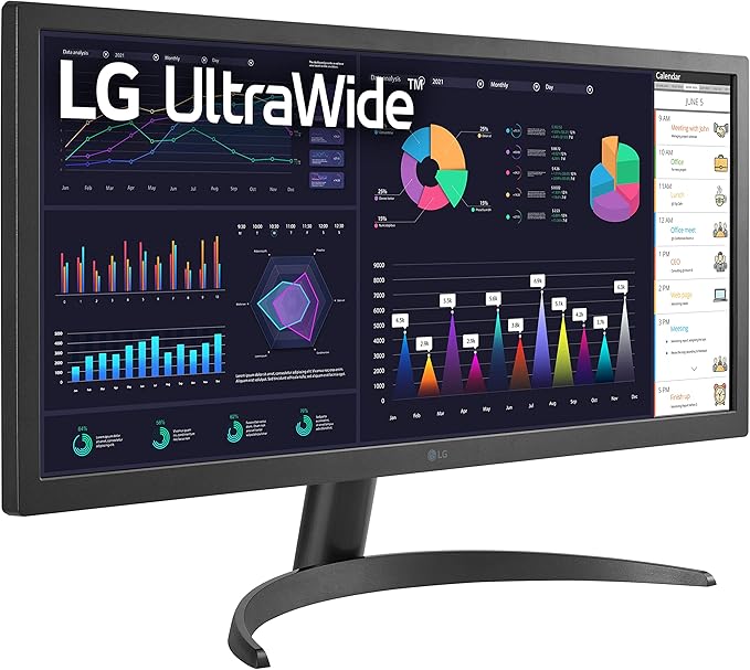 LG UltraWide FHD 26-Inch Computer Monitor 26WQ500-B IPS with HDR 10 Compatibility and AMD FreeSync Black