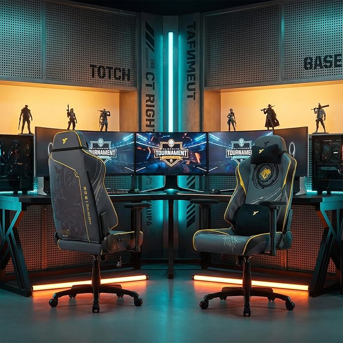 TTRACING Guardian Jujutsu Kaisen Geto Ergonomic Gaming Chair: Built-in Lumbar Support - Widened Seat Base - High Density Foam Cushions - Adjustable 135 Degree Recline - 4D Armrests - PU Leather