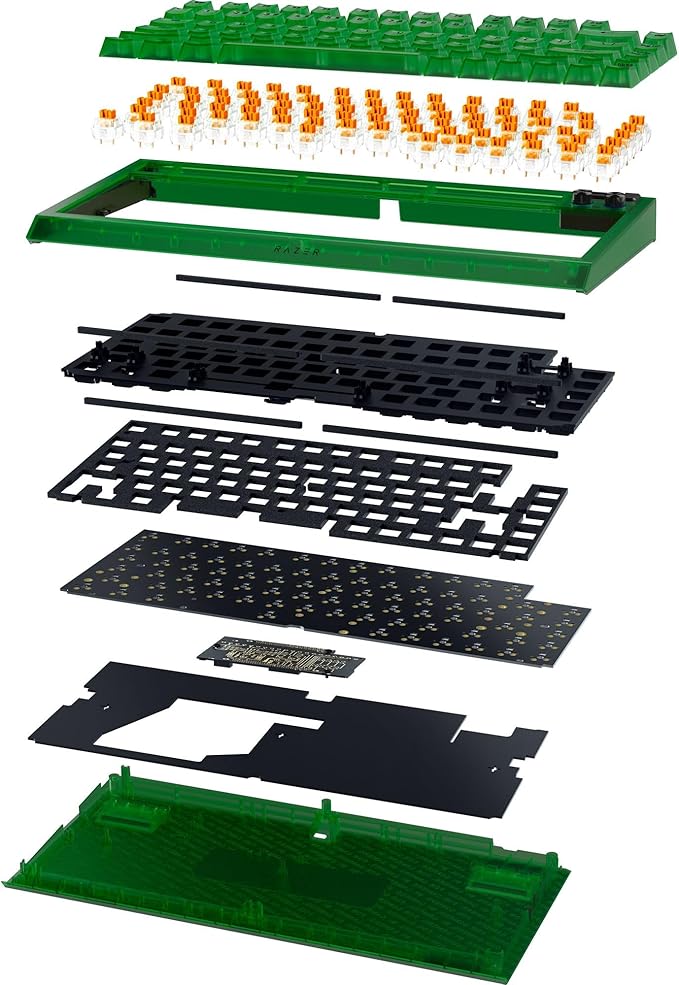 Razer BlackWidow V4 75% Mechanical Gaming Keyboard: Hot-Swappable Design - Compact &amp Durable - Orange Tactile Switches - Chroma RGB - MF Roller &amp Media Keys - Comfortable Wrist Rest - Phantom