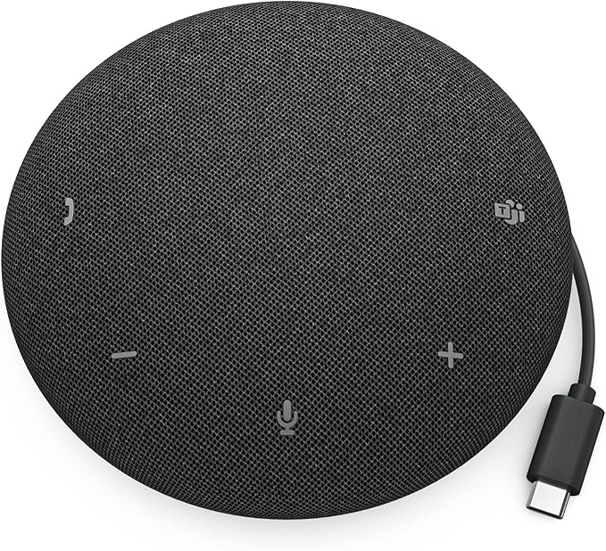 Dell Pro Wired Speakerphone - SP325 - USB-C Zoom/Microsoft Teams Certified 4 Omnidirectional Microphones AI-Based Noise Cancellation Microphones