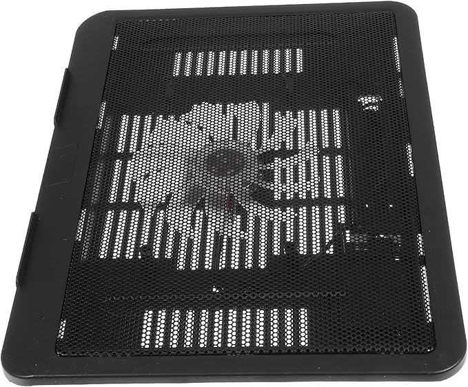 Silent Laptop Cooling Pad with Fan for Gaming and Office Use 14-Inch Black Plastic Notebook Cooler Stand Multipurpose Laptop Riser Holder with USB Power