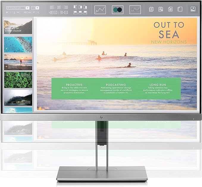 HP EliteDisplay E233 23-Inch Screen LED-Lit Monitor Silver (1FH46AA#ABA) (Renewed)