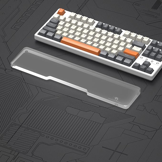 SELORSS Acrylic Keyboard Wrist Rest - TENKEYLESS (TKL) 80% Keyboard- Mechanical Keyboards Ergonomic Palm Rest for Computer KeyboardAnti-Slip BaseWrist Pad for LaptopOffice &amp Home-Easy Typing