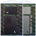 Mouse Pad Adhesive Bottom - Sticks to Any Surface - Portable - Webcam Covers and Screen Cleaner Included (2 x Black - Gray)