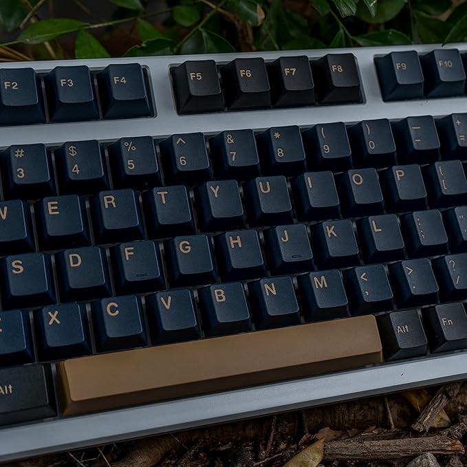 mintcaps Keycaps 164 Keys Keyboard keycap Blue Samurai Keycaps Set Cherry Profile Custom Keyboard Key caps for Cherry Gateron MX Switches Mechanical Keyboards