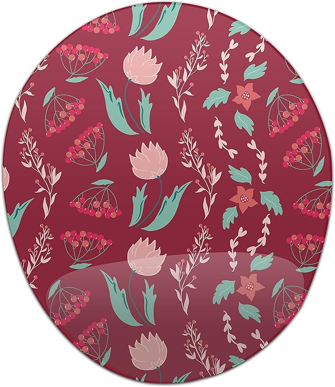 Ergonomic Mouse Pad with Wrist Rest Digital Printed Mouse Mat for Tendon Sheath Problems Non-Slip Base for Office and Home Size: 20 x 23 cm
