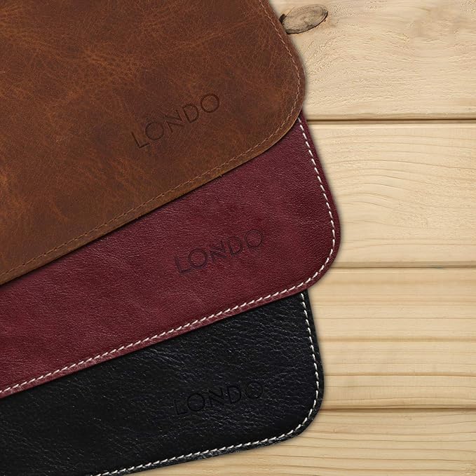 Londo Top Grain Leather Extended Mouse Pad – Large Desk Mat for Office &amp Gaming Smooth Writing Surface Non-Slip Base Durable &amp Stylish Workspace Accessory