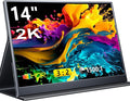 Portable Monitor 14 inch 3:2 QHD IPS Laptop Display Dual USB C HDMI Laptop Screen Extender 2160 * 1440P Gaming Display with 2 Speakers Travel Monitor for Laptop PS4/5 PC Phone Xbox Switch