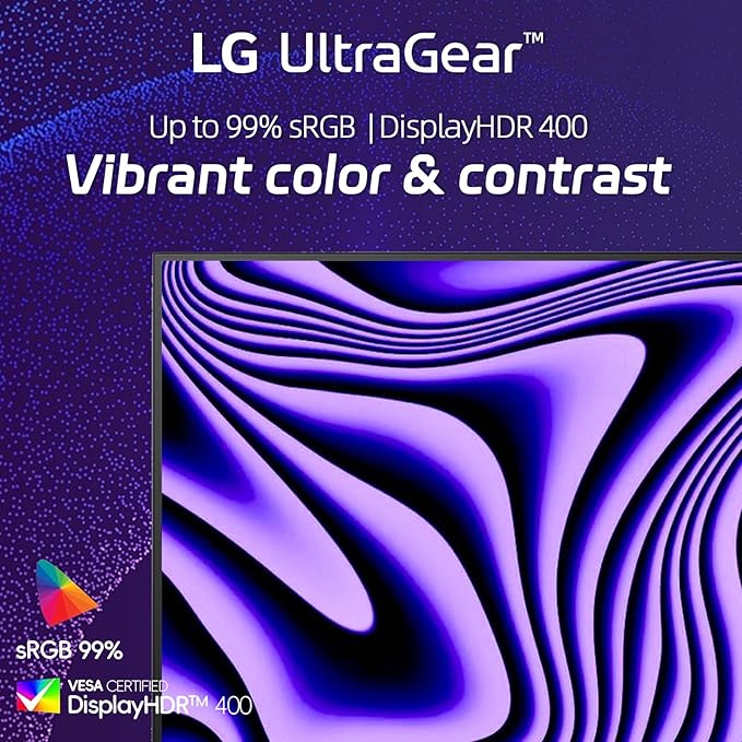LG 27 QHD Ultragear Monitor 300Hz 1ms NVIDIA G-Sync AMD FreeSync Premium VESA DisplayHDR 400HDMI Displayport USB Type-C Tilt/Height/Swivel &amp Pivot Adjustment Stand