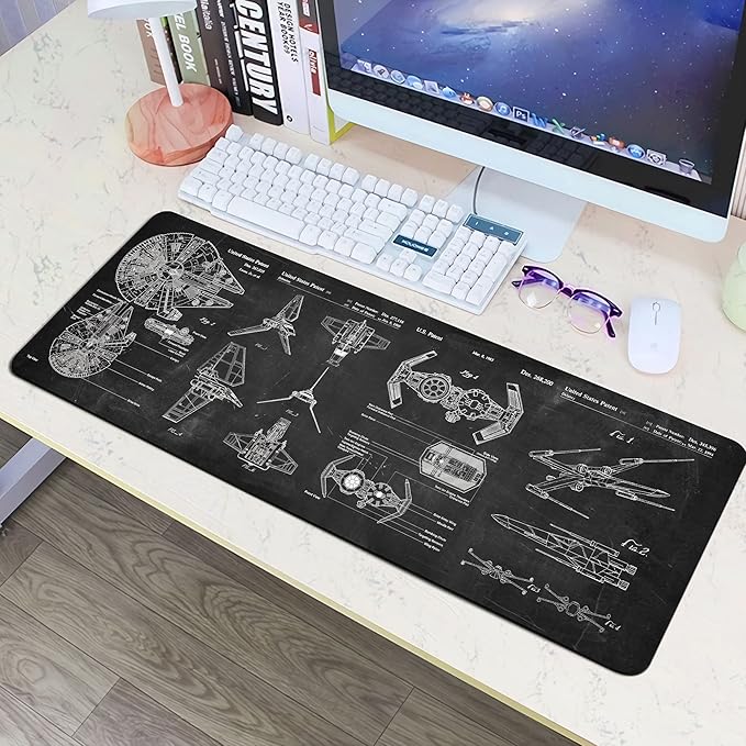Spaceship Space Mouse mat Sci-fi Control Console Display Desk Mat Large Mouse pad for Desk Gamer Mouse pad Laptop Pad Mat Gaming Accessories Computer Accessories Gaming Room Decor SciFi Gift