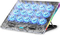 AICHESON Gaming Laptop Cooling Pad with 15 Cooler Fans RGB Ultimate Computer Stand Base with Silent Fans for 15-18 Inch Laptops Blue LED Lights