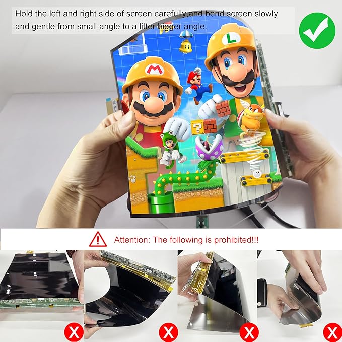 OLED Flexible Display 13.3 Inch Amoled On-Cell Capacitive Touchscreen 2K 2048x1536 IPS Bendable Flexible Screen Display