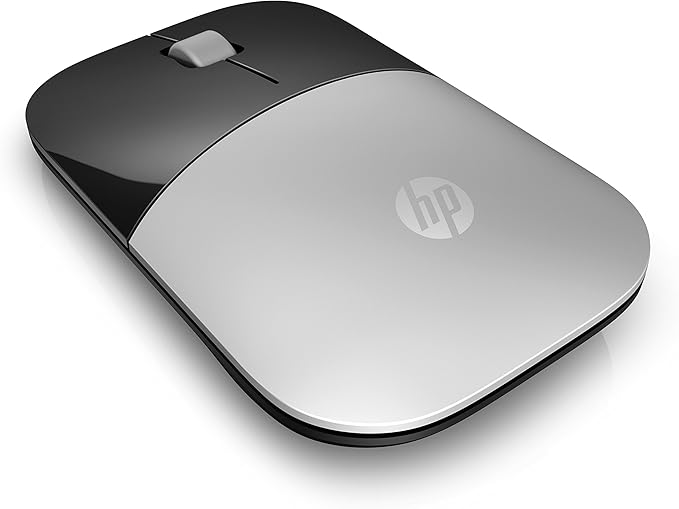 HP Z3700 G2 Wireless Mouse - Natural Silver Sleek Portable Design fits Comfortably Anywhere 2.4GHz Wireless Receiver Blue Optical Sensor Wins PC Laptop Notebook Mac Chromebook (66Z09AA#ABL)