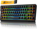 ATTACK SHARK X68 HE 8000Hz Rapid Trigger Keyboard 0.01mm RT Accuracy Wired Gaming Keyboard with Magnetic Switch Adjustable Actuation Rapid Trigger Snap Tap RGB Lighting for PC/Mac Black