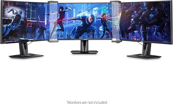 ASUS ABF01 ROG Bezel-Free Kit Universal Multi-Monitor Setup with Optical Micro-Structures Easy Assembly Clear (Set of 2)