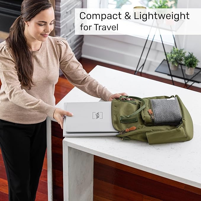 SideTrak Swivel 14 Patented Attachable Portable Monitor for Laptop | FHD TFT Laptop Dual Screen | Mac PC &amp Chrome Compatible | Fits All Laptops | Powered by USB-C® or Mini HDMI (Light Silver)
