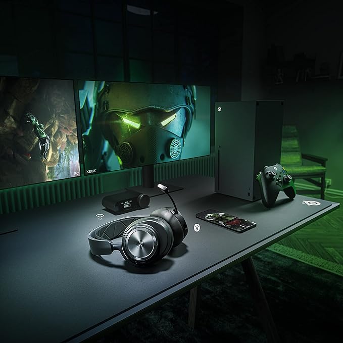 SteelSeries Arctis Nova Pro Wireless Xbox Multi-System Gaming Headset - Premium Hi-Fi Drivers - Active Noise Cancellation Infinity Power System - Stealth Mic - Xbox PC PS5 PS4 Switch Mobile