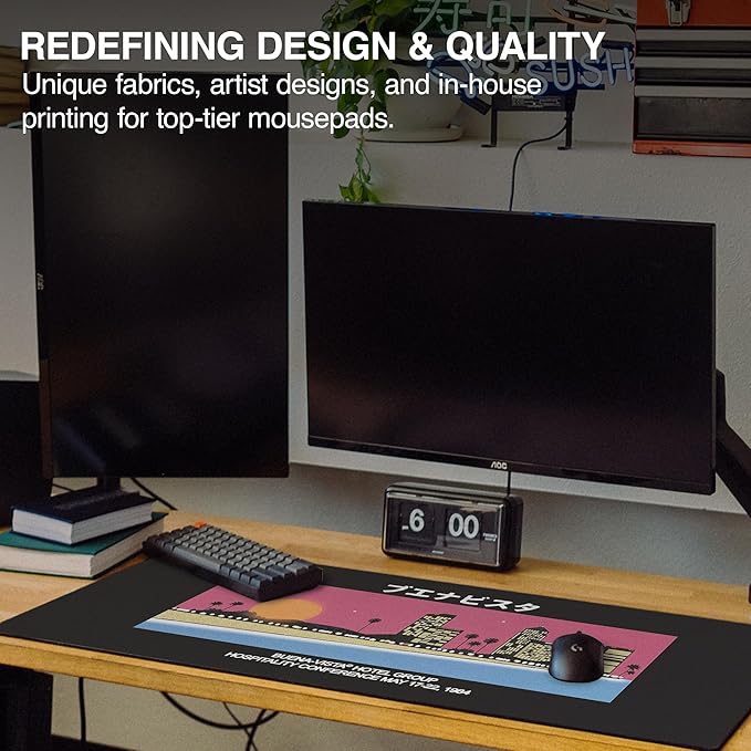MPCO. Original Large Gaming Desk Mat – 36 x 17 Aeroglyde OZGMX Buenavista Full Desk Mouse Pad for Smooth Precision – Non-Slip Washable Extra-Large PC Mouse Pad for Gaming Sessions