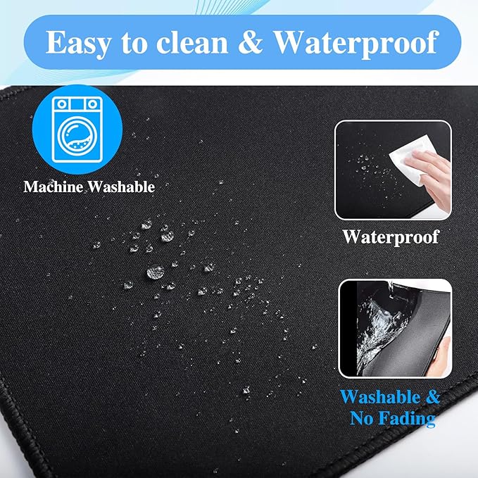 20 Pack Mouse Pad with Stitched Edge2mm Black Mouse PadsMousepads with Non Slip Rubber BasePremium-Textured &amp Waterproof Mousepad for Computers Laptop Office Home8.7x7.1In