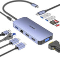 BENFEI 11-in-1 USB C Hub Triple Display Docking Station Dual HDMI VGA 3*USB 3.0 1Gbps Ethernet 100W Power Delivery SD/TF Card Reader 3.5mm AUX Audio Compatible with MacBook XPS Surface