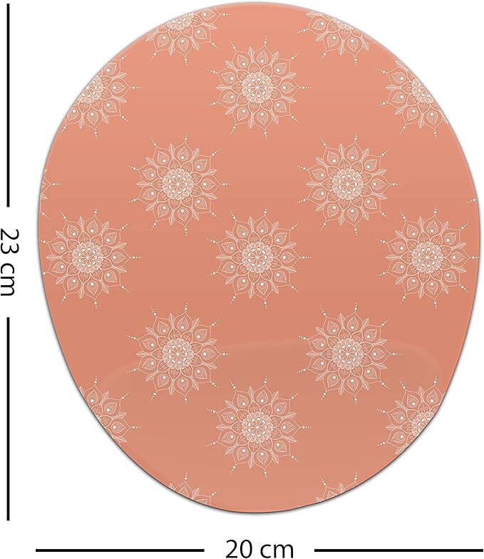 Ergonomic Mouse Pad with Wrist Rest Digital Printed Mouse Mat for Tendon Sheath Problems Non-Slip Base for Office and Home Size: 20 x 23 cm